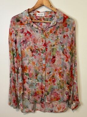 Bella Dahl Hipster Button Down - Ipanema Floral Print Size Large